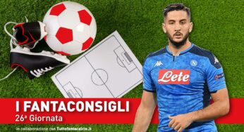 Consigli fantacalcio – 26° Giornata Serie A 2019/2020
