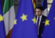 Bruxelles. Il presidente del Consiglio Giuseppe Conte durante il vertice UE