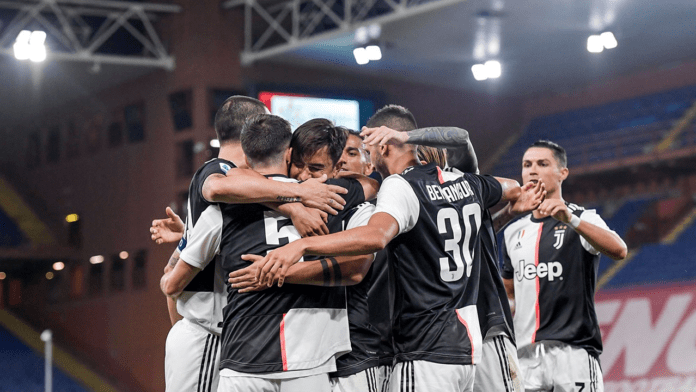 Buon allenamento della Juventus a Genova: tre gol e football mai visto