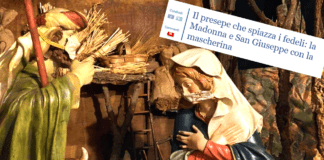 La Madonna e Giuseppe con la mascherina ▷ “Ci stanno togliendo anche il diritto di pensare”