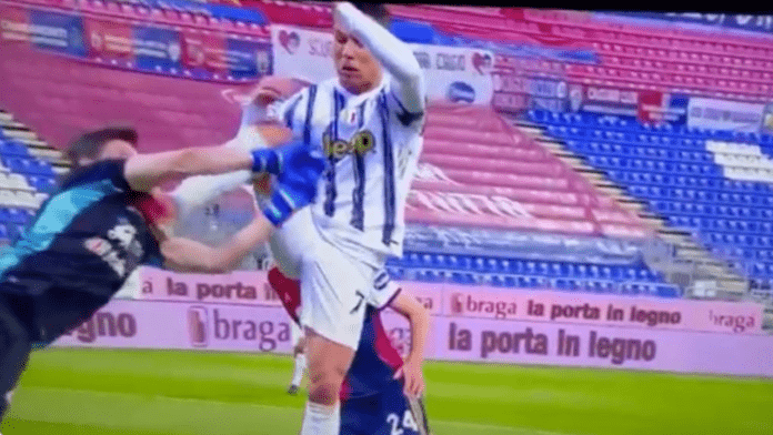 Bufera sull’episodio Ronaldo-Cragno ▷ Damascelli: “Era espulsione immediata. Ormai il calcio è in mano agli arbitri”