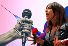 L’arringa di Angela Camuso in piazza su vaccini e restrizioni ▷ “Voglio sapere quante vite hanno distrutto”