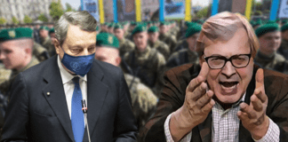 Sgarbi contro Draghi: scontro testa a testa alla Camera ▷ “No alle armi”; e il Premier spara a zero