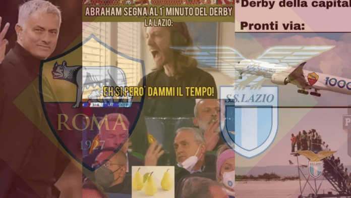 Roma-Lazio, il derby visto dai social: goliardia, sfottò e i tweet che non ti aspetti