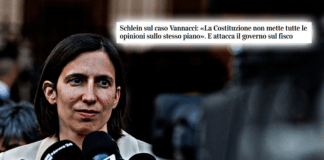Scivolone Schlein: parla di Costituzione ma demolisce l’articolo 3 ▷ “In un mondo normale sarebbe a casa”