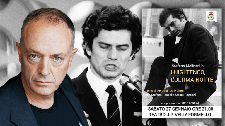 “L’Ultima Notte”, lo spettacolo dedicato a Luigi Tenco in scena il 27 gennaio alle 21 al teatro Velly di Formello 