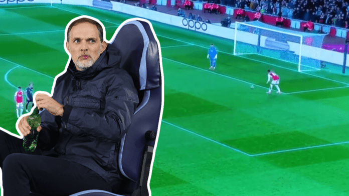 Tuchel inferocito: l’arbitro perdona l’errore clamoroso in Arsenal-Bayern ▷ Un precedente?