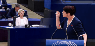 Christine Anderson scatenata davanti alla von der Leyen ▷ Microfono spento dopo il primo sussulto