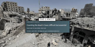 L’ultimo studio Lancet stima 186.000 morti a Gaza, il 7,9% della popolazione e forse anche di più