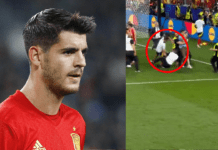 Il video del clamoroso scivolone dello steward che ha messo a rischio la finale di Morata
