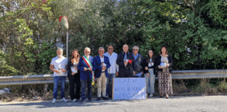 Segni, il sindaco Moffa protesta in strada su Via Traiana
