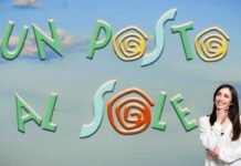 Logo un posto al sole più ragazza con mani sotto il mento