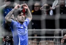 Nuovo caso scommesse ▷ Avv. Afeltra: “Potrebbero valutare l’omessa denuncia” Milano, San Siro Stadium, Giuseppe Meazza. Uefa Nation League. Quarter-finals 1st leg. Italia Vs Germania. Italia in vantaggio con Sandro Tonali