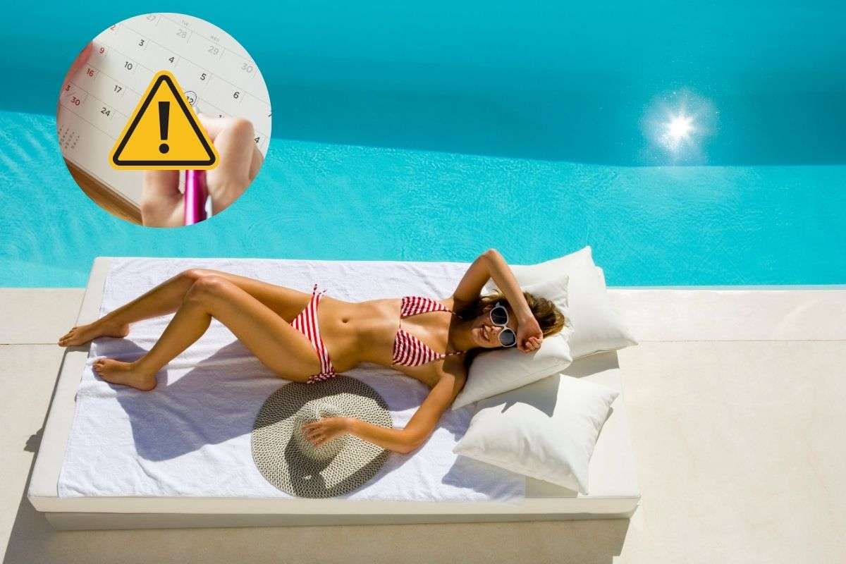 donna che prende il sole