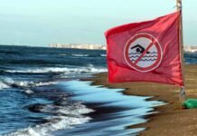 Divieto di balneazione a pochi passi da Roma: in queste spiagge non puoi fare il bagno spiaggia di sabbia con bandiera divieto di balneazione