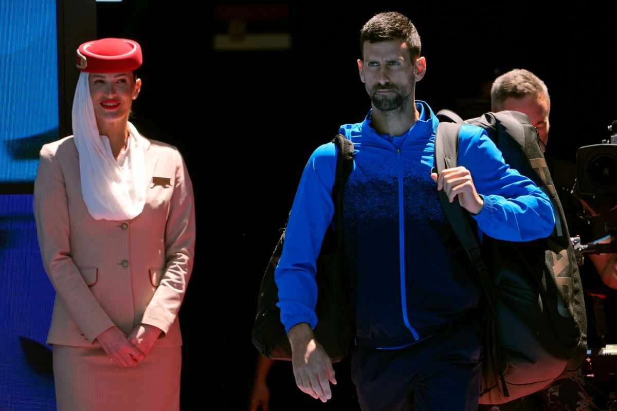 Djokovic in campo
