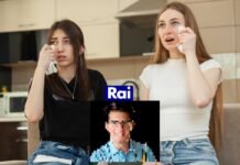 ragazze sconvolte, logo rai e personaggio pixellato
