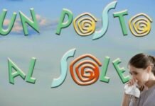 Logo un posto al sole e donna triste