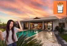 Come comprare una casa da 300 mila euro con i soldi di un pacchetto di sigarette: è incredibile vila con piscina, pacchetto di sigarette e donna felice