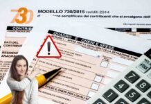 donna che segna con il dito, segnale pericolo e 730