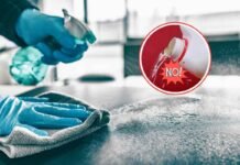 Candeggina, occhio a dove la usi: queste superfici sono delicate e rischi solo di rovinarle pulizia di una superficie, candeggina e scritta no