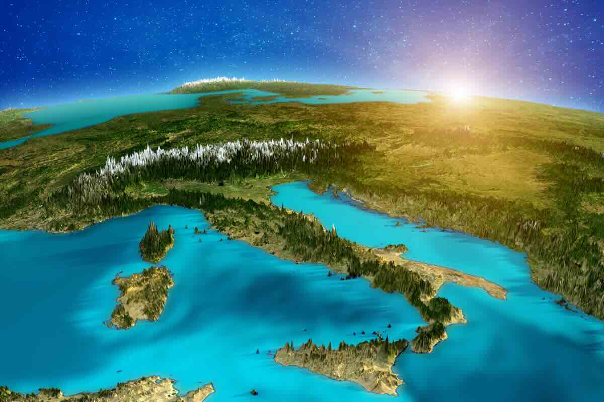 Cartina dell'Italia