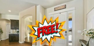 ingresso di casa e scritta free