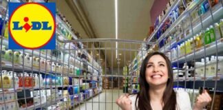 donna felice, supermercato e logo lidl