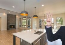 open space e numero 3 fatto con la mano