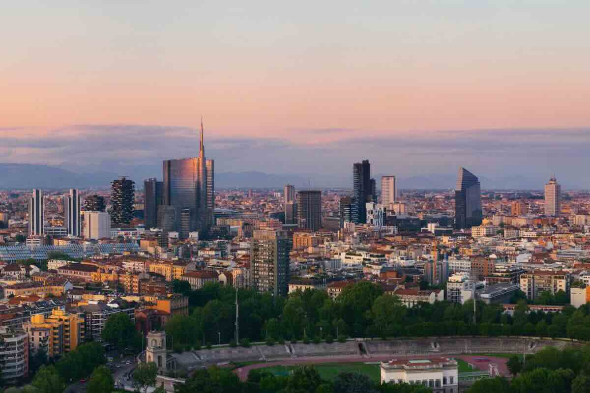 paesaggio degli edifici di milano 
