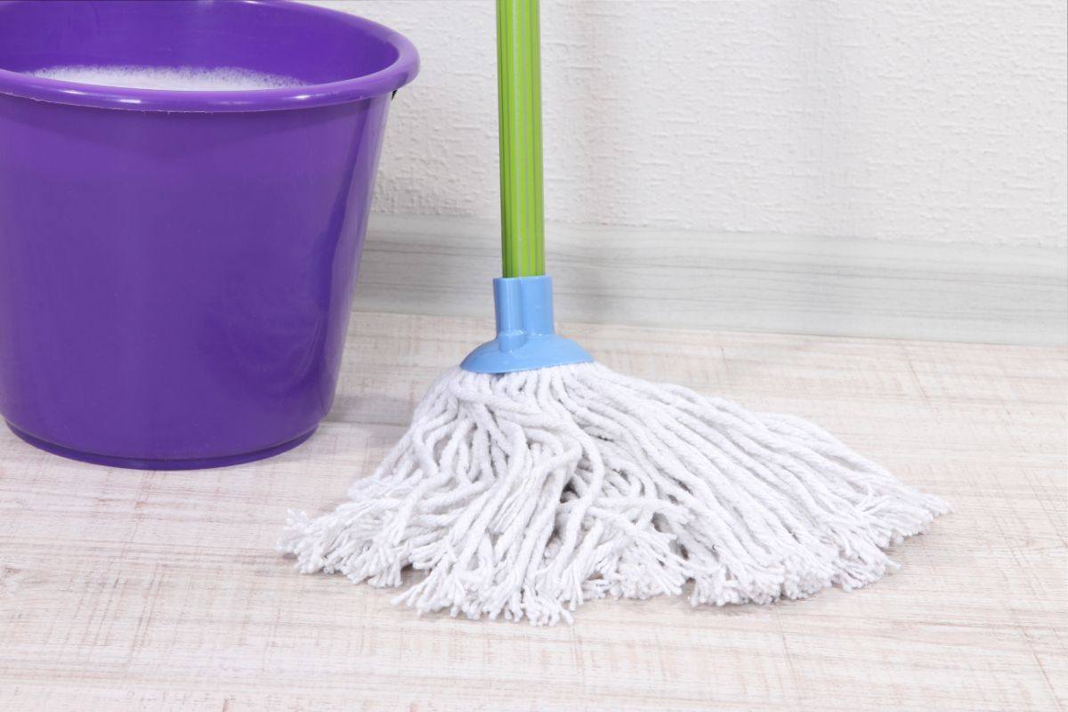 secchio e mocho per pavimenti