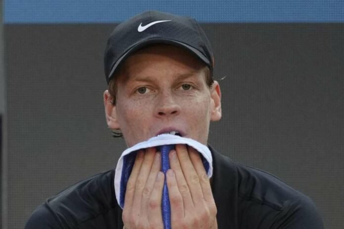 Jannik Sinner esausto