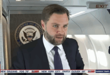 JD Vance a bordo dell'Air Force Two