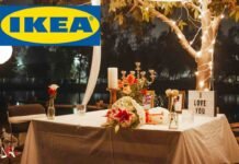tavolo cena romantica e logo ikea