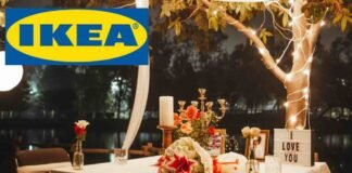 tavolo cena romantica e logo ikea
