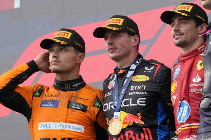 Norris, Verstappen, Leclerc
