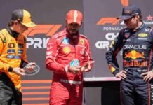 Piastri, Hamilton, Verstappen