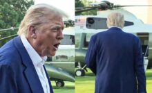Donald Trump risponde a una domanda su Iran e Israele