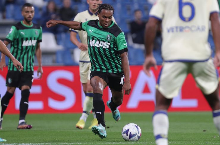 Armand Laurentie in azione col Sassuolo