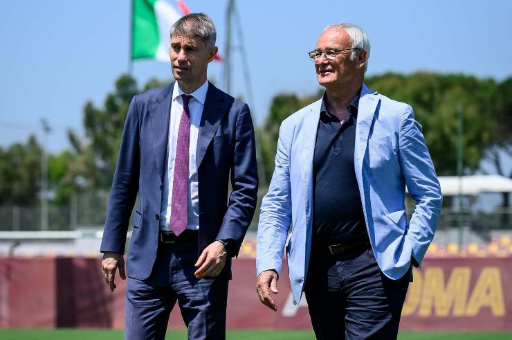 Massara e Ranieri a Trigoria