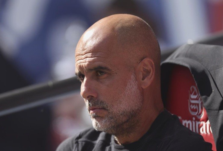 Pep Guardiola contrariato