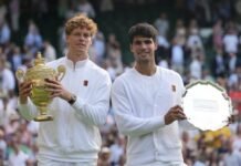 Sinner e Alcaraz premiati a Wimbledon