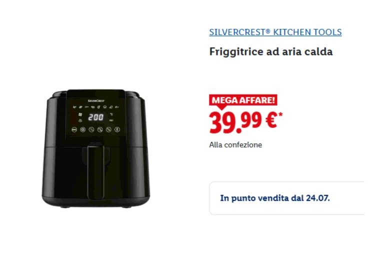 friggitrice ad aria della lidl