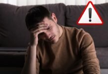 uomo triste segnale pericolo