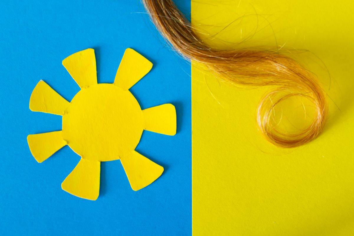 rappresentazioni di capelli esposti al sole