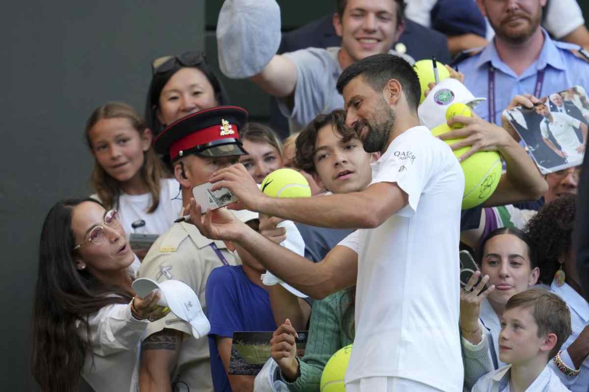 Djokovic e i selfie