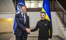 Mark Rutte, segretario NATO, e Volodymyr Zelensky, presidente ucraino