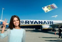 donna felice, aereo ryanair, 20 euro