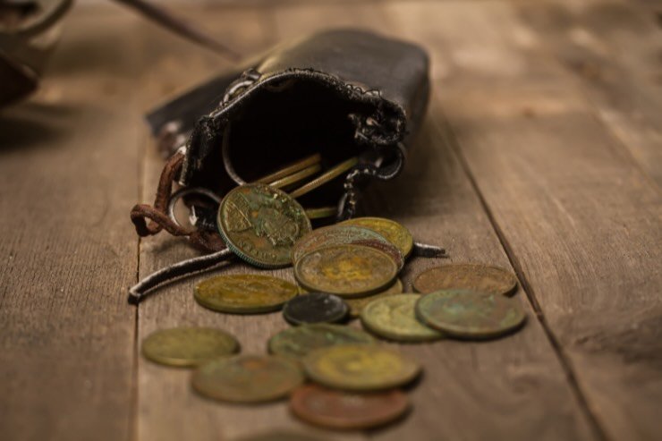 borsellino con monete