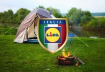 logo lidl e tenda per campeggio